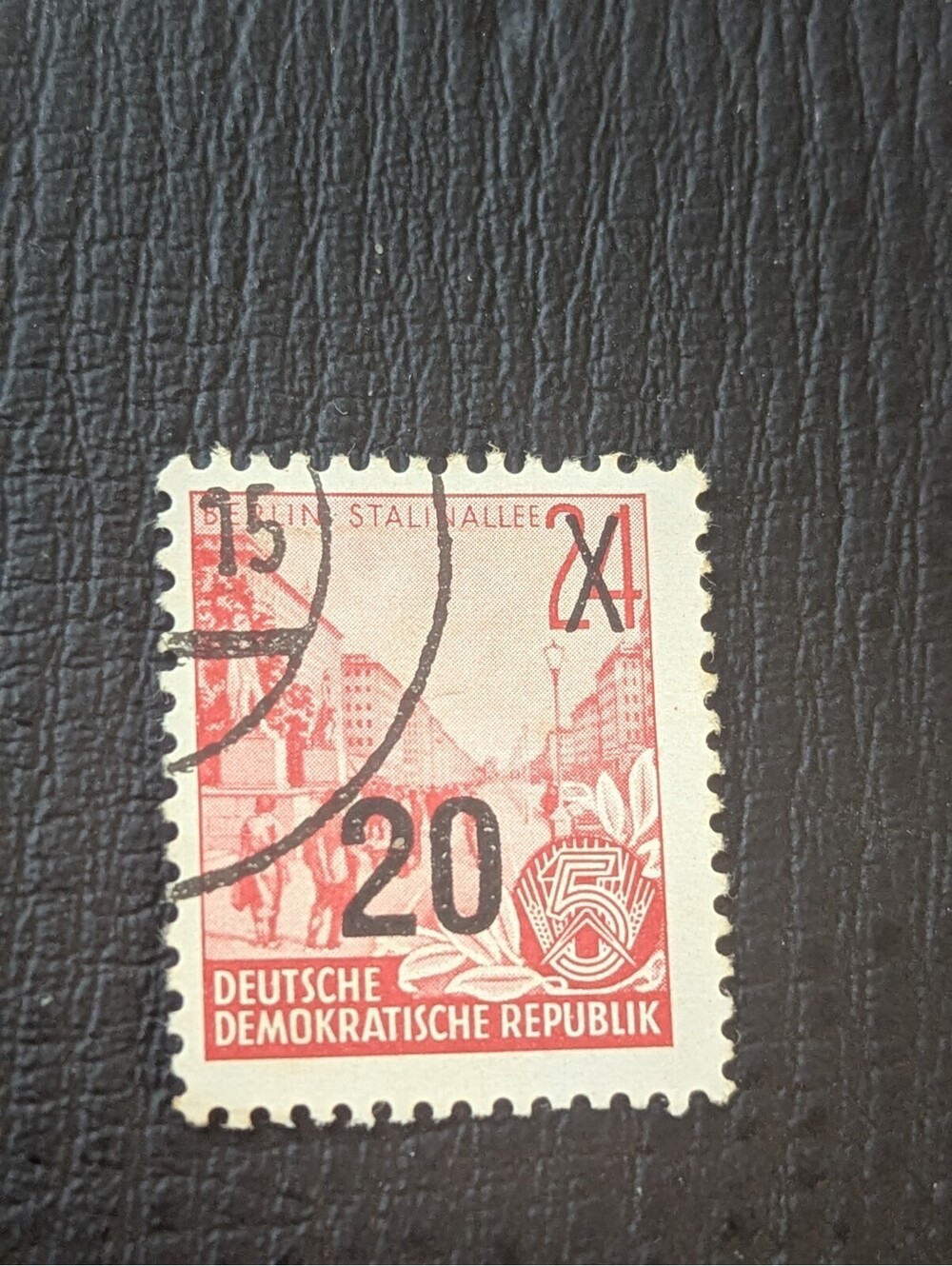Germany - DDR - 1954 Definitives - Five-Year Plan Surcharged 20/24 Pfg